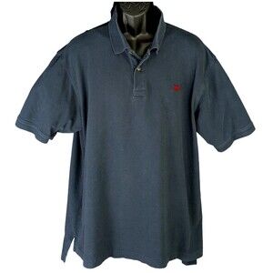 Perlis The Authentic Crawfish Polo Men's XL Navy Blue Shirt Pullover